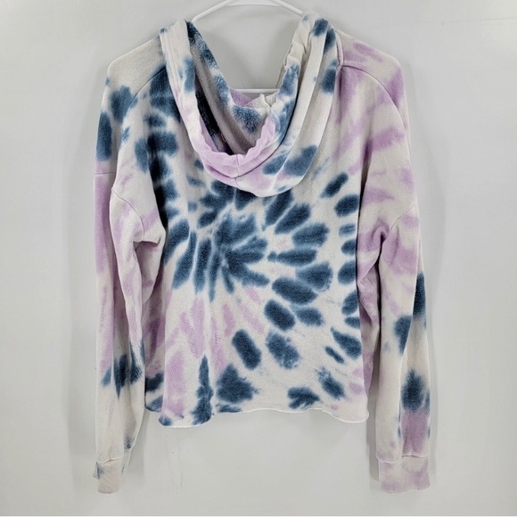 Ocean drive tie dye crop top sweatshirt hoodie oversized small - Picture 2 of 4